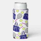 Preppy Tennis Navy Seltzer Blikjeskoeler (Seltzer Voorkant)