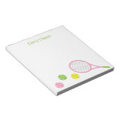 Preppy Tennis Personalized Notepad Notitieblok (Schuin)