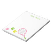 Preppy Tennis Personalized Notepad Notitieblok (Linkerzijde)