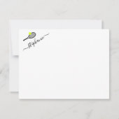 Preppy Tennis Stripe Personal Note Kaart Notitiekaartje (Voorkant)