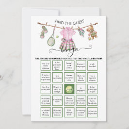 Preppy Tennis Vind de Gast BINGO Kaart