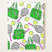 Preppy Tennistas Groene School Kantoor Planner (Achterkant)
