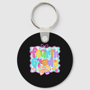 Preppy terug naar school 4e klas Coquette strik me Sleutelhanger