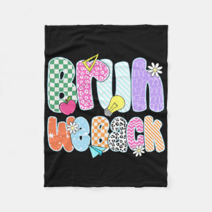 Preppy Terug naar school Kleurrijk Bruh We zijn te Fleece Deken