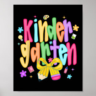 Preppy terug naar school kleuterschool Coquette st Poster