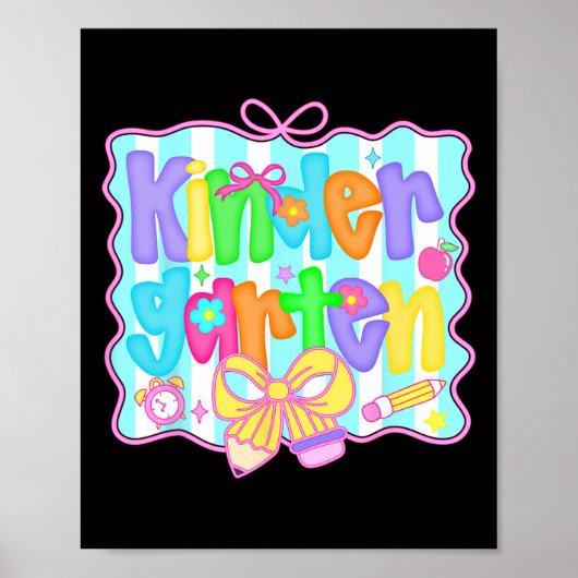 Preppy terug naar school kleuterschool Coquette st Poster (Voorkant)