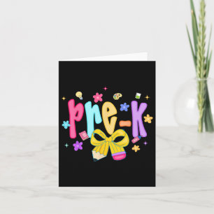 Preppy terug naar school Pre-k Schattige Coquette  Kaart