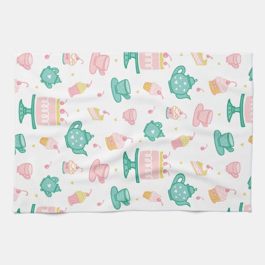 Preppy theeset en taart theedoek (Horizontaal)