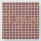 Preppy Tiger Limestone Coaster Stenen Onderzetter (Voorkant)