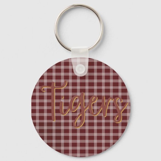 Preppy Tigers Key Chain Sleutelhanger (Voorkant)