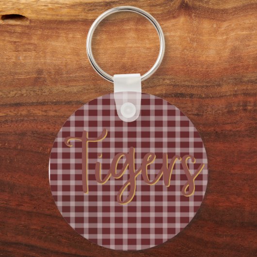 Preppy Tigers Key Chain Sleutelhanger (Voorkant)