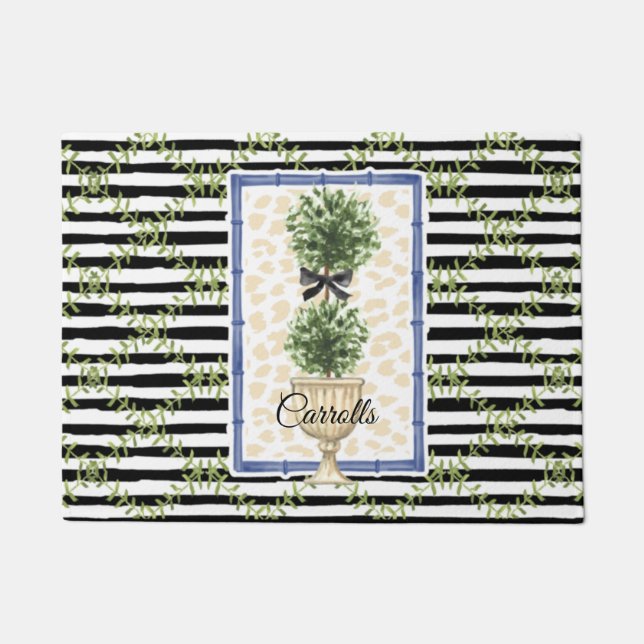 Preppy Topiary Doormat Deurmat (Voorkant)