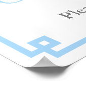 Preppy Topiary Ginger Jar Boy Baby shower Welkom Poster (Hoek)