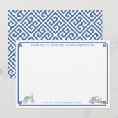 Preppy Toys Boy Baby shower Party Bedankkaart (Voorkant / Achterkant)