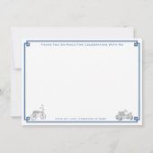 Preppy  Toys Boy Baby shower Party Bedankkaart (Voorkant)