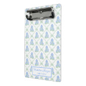 Preppy Tralieboog Blauw & Groen Hortensia Monogra Mini Klembord (Angled2)