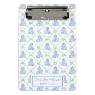 Preppy Tralieboog Blauw & Groen Hortensia Monogra Mini Klembord