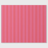 Preppy Trendy Striped Red Pink Christmas Holiday Cadeaupapier (Vlak)