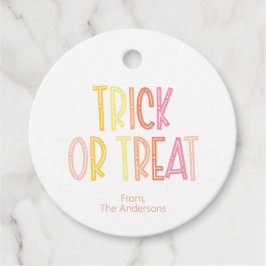Preppy Trick or treat Halloween Bedankjes Labels