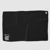 Preppy Triple Monogram | Golf Towel Golfhanddoek (Horizontaal)