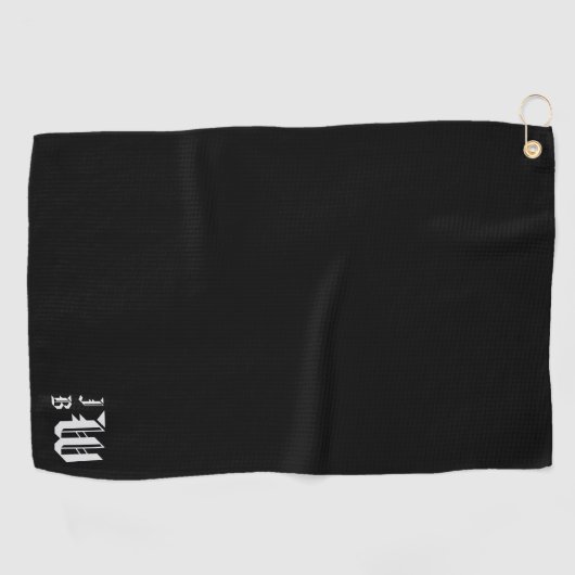 Preppy Triple Monogram | Golf Towel Golfhanddoek (Horizontaal)