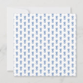 Preppy Tropical Navy Blue Ananas gepersonaliseerd Notitiekaartje (Achterkant)