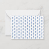 Preppy Tropical Navy Blue Ananas gepersonaliseerd Notitiekaartje (Achterkant)