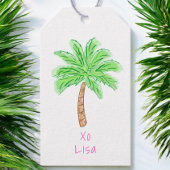 Preppy Tropical Palm Tree Custom Cadeaulabel