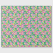 Preppy Tropical Wrapping Paper Cadeaupapier (Vlak)