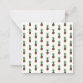 Preppy tropische ananas gepersonaliseerd notitiekaartje (Achterkant)