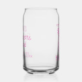 Preppy tropische roze ananas gepersonaliseerd blikvorm glas (Rechts)