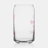 Preppy tropische roze ananas gepersonaliseerd blikvorm glas (Links)