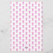 Preppy tropische roze ananas gepersonaliseerd briefpapier (Achterkant)