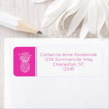 Preppy tropische roze ananas gepersonaliseerd