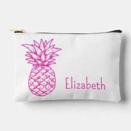 Preppy tropische roze ananas gepersonaliseerd etui