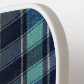 Preppy Turquoise & Marine Schotse Ruit Pickleball  Paddle (Links Detail)