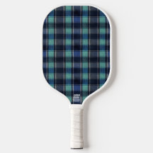 Preppy Turquoise & Marine Schotse Ruit Pickleball