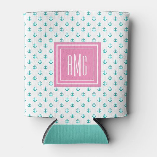 Preppy Turquoise ⎢ Monogram Cooler (Voorkant)
