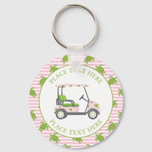 Preppy Turtles Golf Cart Sleutelhanger (Voorkant)