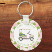 Preppy Turtles Golf Cart Sleutelhanger (Voorkant)