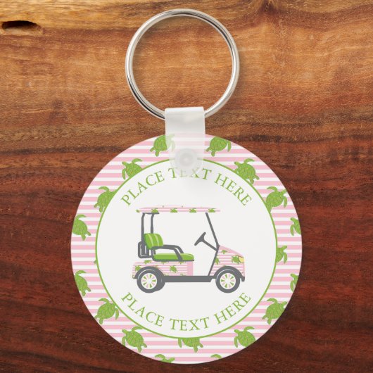 Preppy Turtles Golf Cart Sleutelhanger (Voorkant)