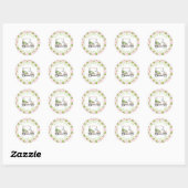 Preppy Turtles Golfkarretje Ronde Sticker (Vel)