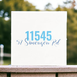 Preppy Two Tone Postcode Straatnaam Custom Servet
