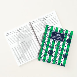 Preppy Vader-grillpatroon – BBQ Doodles (Streep) Notitieboek