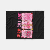 Preppy Valentine Christian Love Like Jesus Men Wom Fleece Deken (Voorkant (Horizontaal))