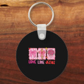 Preppy Valentine Christian Love Like Jesus Men Wom Sleutelhanger (Voorkant)