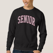 Preppy Varsity Pink Senior Graduation Trui (Voorkant)