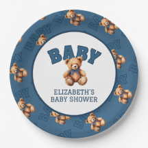 Preppy Varsity Teddybeer Babyshower