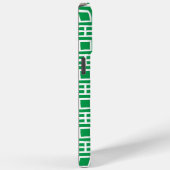 Preppy Vierkant Lattice Monogram – Groen & Marineb Case-Mate iPhone Case (Achterkant / Rechts)