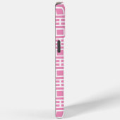 Preppy Vierkant Lattice Monogram – Roze & Limoen Case-Mate iPhone Case (Achterkant / Rechts)